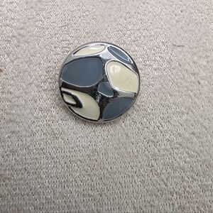 Elegant Silver and Cream Women's Button  (1911)